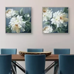 Kirklands Home Secret Garden Framed Canvas Art Print Blue