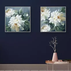 Kirklands Home Secret Garden Framed Canvas Art Print Blue