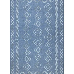 Kirklands Home Blue Serna Tribal Outdoor Area Rug, 5x8 Best