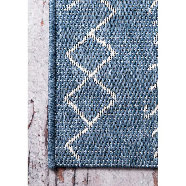Kirklands Home Blue Serna Tribal Outdoor Area Rug, 5x8 Best