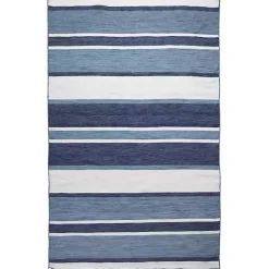 Kirklands Home Blue Shades Striped Indoor/Outdoor Area Rug, 7x9 Hot