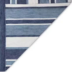 Kirklands Home Blue Shades Striped Indoor/Outdoor Area Rug, 7x9 Hot
