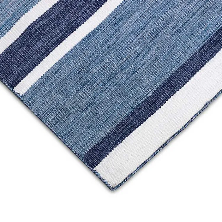 Kirklands Home Blue Shades Striped Indoor/Outdoor Area Rug, 7x9 Hot