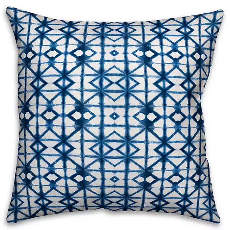Kirklands Home Blue Shibori Outdoor Pillow Clearance