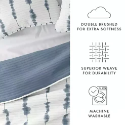 Kirklands Home Blue Shibori Reversible 3-pc. Queen Quilt Set Best