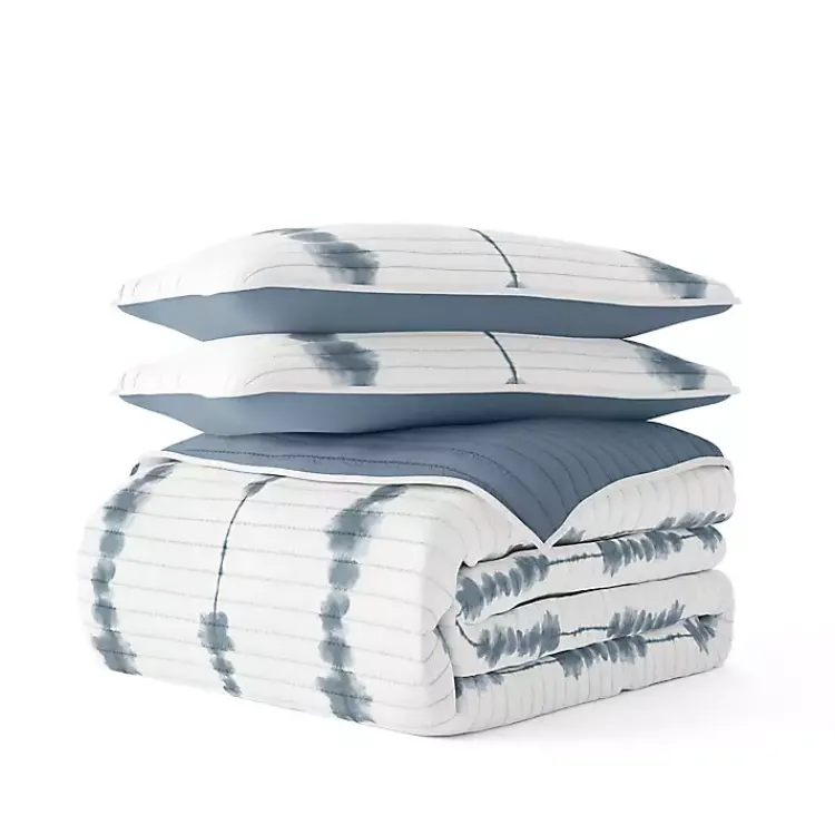 Kirklands Home Blue Shibori Reversible 3-pc. King Quilt Set Discount
