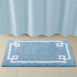 Kirklands Home Blue Simple Trim Cotton Tufted Bath Mat, 30 in. Sale