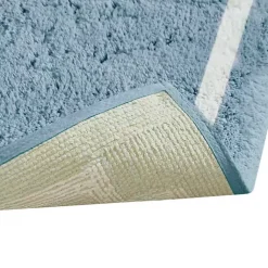 Kirklands Home Simple Trim Cotton Tufted Bath Mat, 40 in. Blue Online