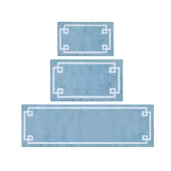 Kirklands Home Simple Trim Cotton Tufted Bath Mat, 40 in. Blue Online
