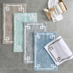 Kirklands Home Simple Trim Cotton Tufted Bath Mat, 40 in. Blue Online
