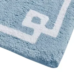 Kirklands Home Simple Trim Cotton Tufted Bath Mat, 72 in. Blue