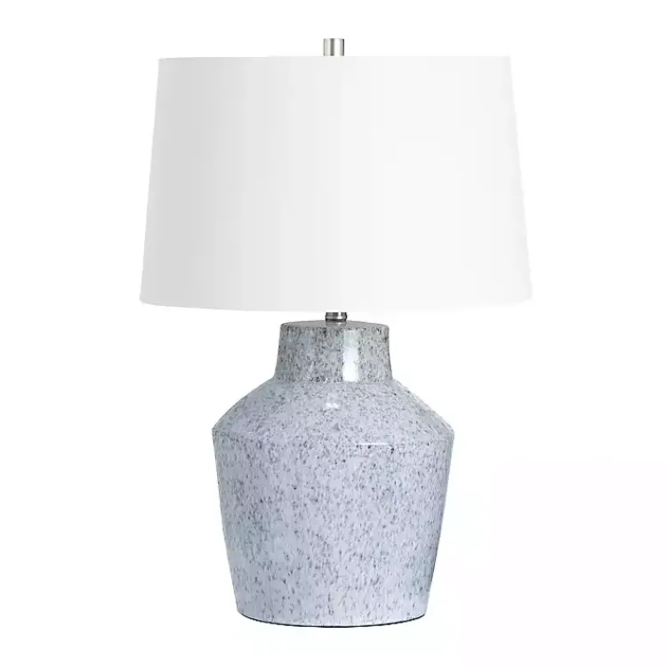 Kirklands Home Speckled Ceramic Jar Table Lamp Blue