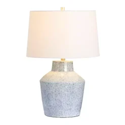 Kirklands Home Speckled Ceramic Jar Table Lamp Blue