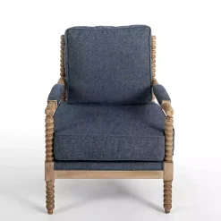 Kirklands Home Spencer Spindle Armchair Blue Clearance