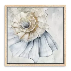 Kirklands Home Blue Spiral Shell Framed Canvas Art Print Clearance