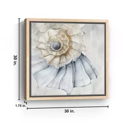 Kirklands Home Blue Spiral Shell Framed Canvas Art Print Clearance