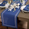 Kirklands Home Blue Star of David Hanukkah Table Runner Outlet