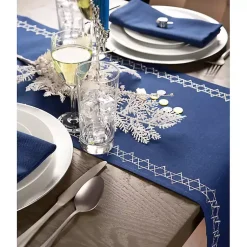 Kirklands Home Blue Star of David Hanukkah Table Runner Outlet
