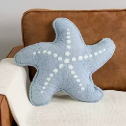 Pillows>Kirklands Home Blue Starfish Boucle Pillow