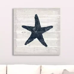 Kirklands Home Blue Starfish Driftwood Canvas Art Print White Online