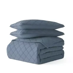 Kirklands Home Stitched Diamond 2-pc. Twin Quilt Set Blue Discount