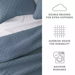 Kirklands Home Stitched Diamond 3-pc. Queen Quilt Set Blue Online