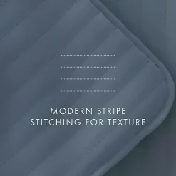 Kirklands Home Stitched Stripes 3-pc. Queen Quilt Set Blue Outlet