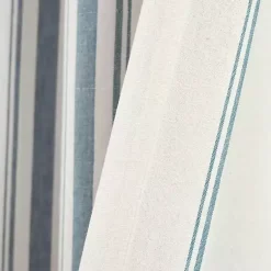 Kirklands Home Stripe Farmhouse Curtain Panel Set, 95 in. Blue Sale