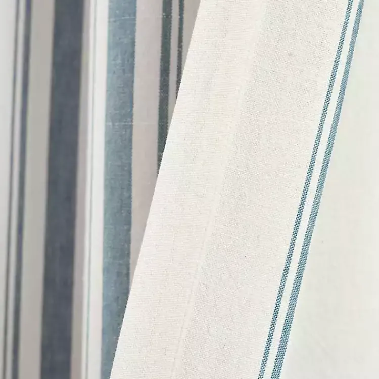 Kirklands Home Stripe Farmhouse Curtain Panel Set, 95 in. Blue Sale