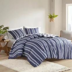 Kirklands Home Blue Stripe Jackson 3-pc. King Comforter Set Hot