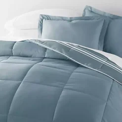 Kirklands Home Striped Reversible 3-pc. Queen Comforter Set Blue Sale