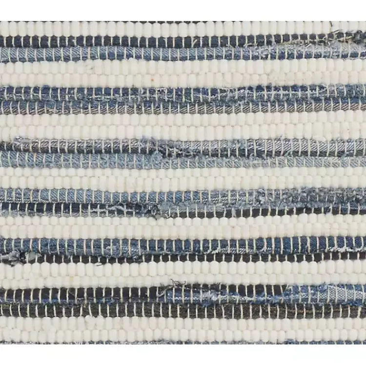 Pillows>Kirklands Home Blue Striped Textured Denim Pillow