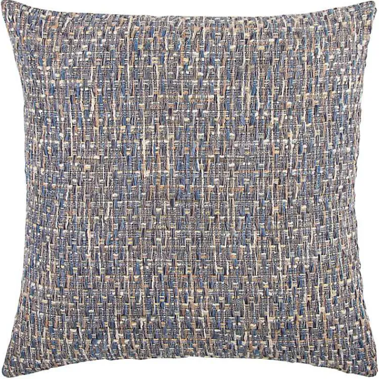 Pillows>Kirklands Home Threaded Pillow, 22 in. Blue
