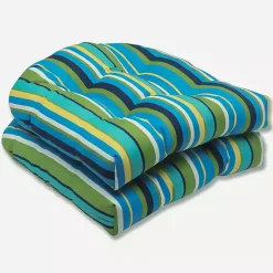 Kirklands Home Blue Topanga Outdoor Seat Cushions, Set of 2 Clearance