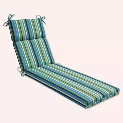 Kirklands Home Blue Topanga Striped Outdoor Chaise Cushion Clearance