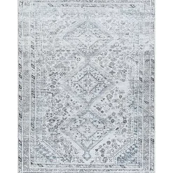 Kirklands Home Traditional Washable Area Rug, 5x7 Blue Outlet