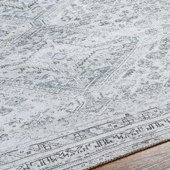 Kirklands Home Traditional Washable Area Rug, 7x10 Blue