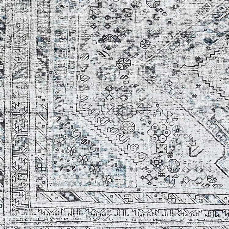 Kirklands Home Traditional Washable Area Rug, 7x10 Blue
