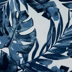 Kirklands Home Blue Tropical Leaves Outdoor Throw Pillow Clearance