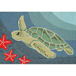 Kirklands Home Blue Turtle Scatter Rug Discount