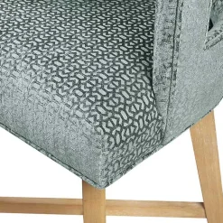 Kirklands Home Upholstered Low Back Swivel Counter Stool Blue Outlet