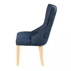 Kirklands Home Upholstered Wingback Dining Chairs, Set of 2 Blue New