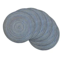 Kirklands Home Variegated Round Placemats, Set of 6 Blue Sale