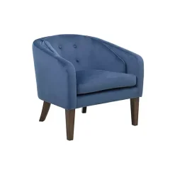 Kirklands Home Velvet Tufted Midcentury Modern Accent Chair Blue Online
