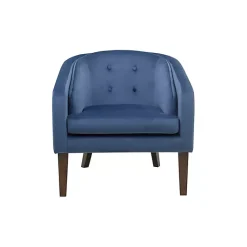 Kirklands Home Velvet Tufted Midcentury Modern Accent Chair Blue Online