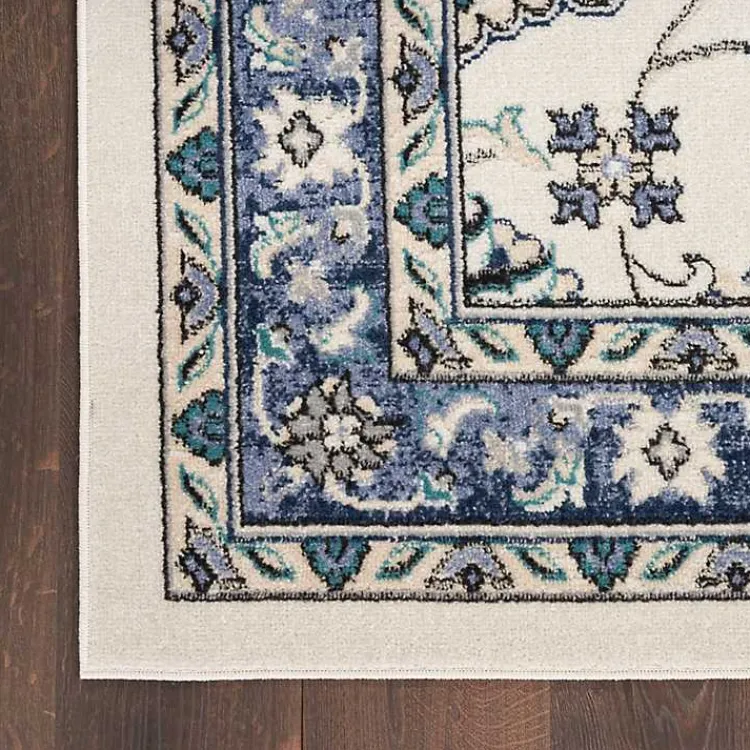 Kirklands Home Blue Vintage Medallion Indoor/Outdoor Rug, 4x6 Discount