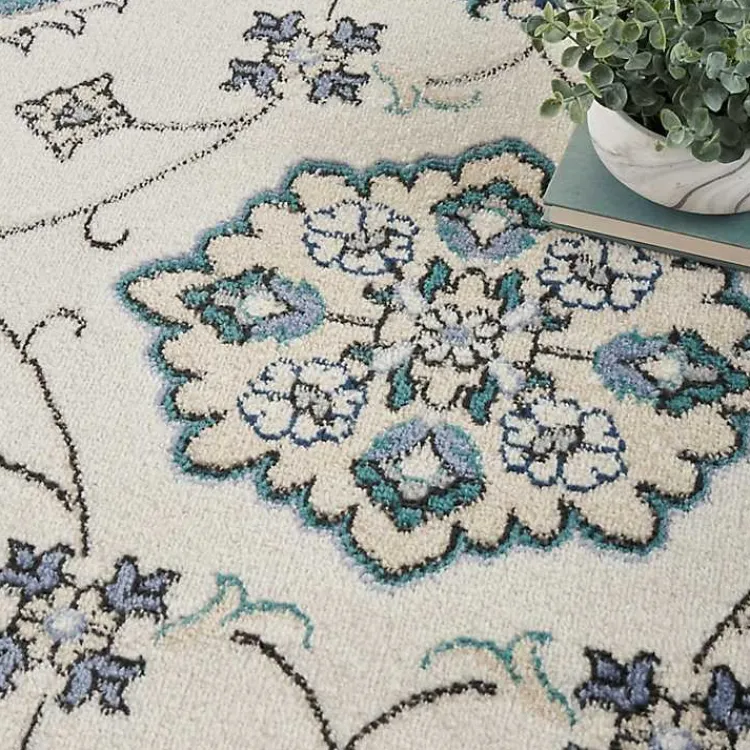 Kirklands Home Blue Vintage Medallion Indoor/Outdoor Rug, 5x7 Hot