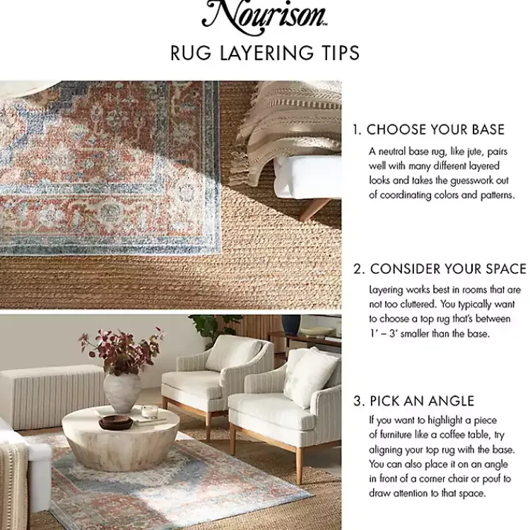 Kirklands Home Blue Vintage Medallion Indoor/Outdoor Rug, 5x7 Hot
