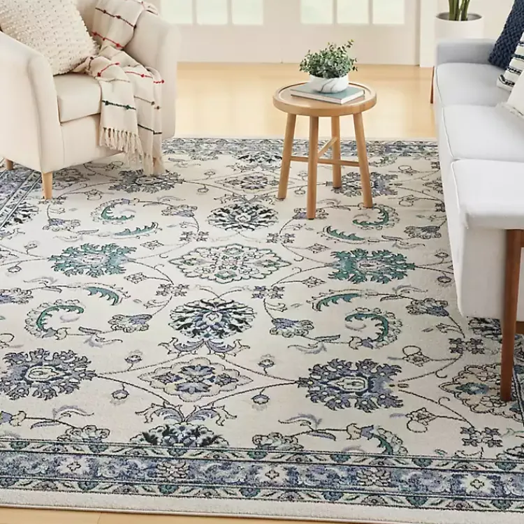 Kirklands Home Blue Vintage Medallion Indoor/Outdoor Rug, 8x10 Sale