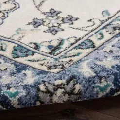 Kirklands Home Blue Vintage Medallion Indoor/Outdoor Rug, 8x10 Sale